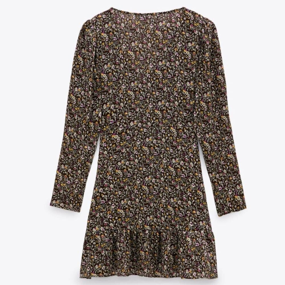 ZARA RUFFLED MINI DRESS - Picture 3 of 4